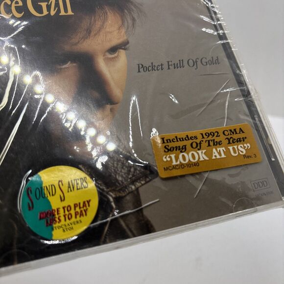 NEW Vince Gill Pocket Full of Gold CD 1991 MCA 10140 HYPE AD SEALED - Picture 2 of 6